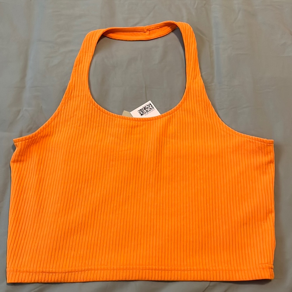 Orange crop top